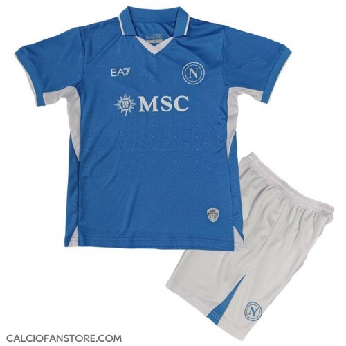Maglia Calcio SSC Napoli Prima Divisa Bambino 2024-25 Manica Corta (+ pantaloncini)